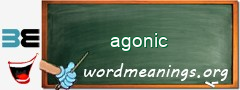 WordMeaning blackboard for agonic